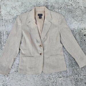 Rafaella Women Blazer Tow Button Style Coat Gray Jacket Size 10